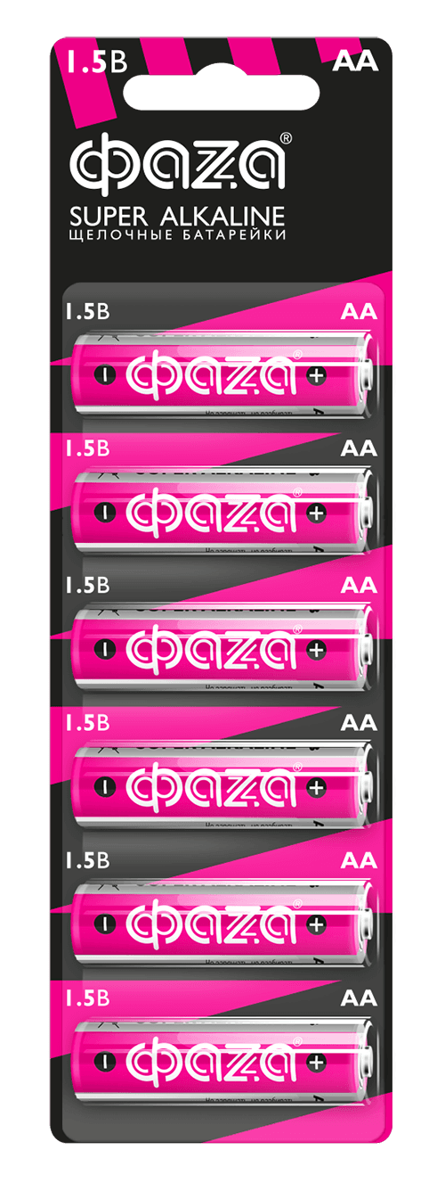 Элемент питания LR 6 (AA) Super Alkaline блистер, 6 шт.