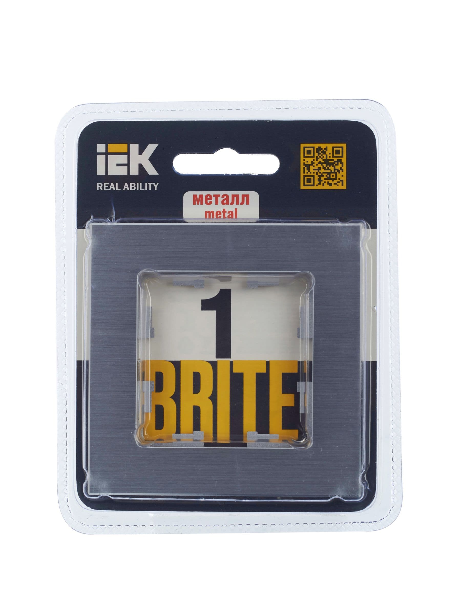 BRITE Рамка 1 -местная РУ-1-1-БрА металл алюминий
