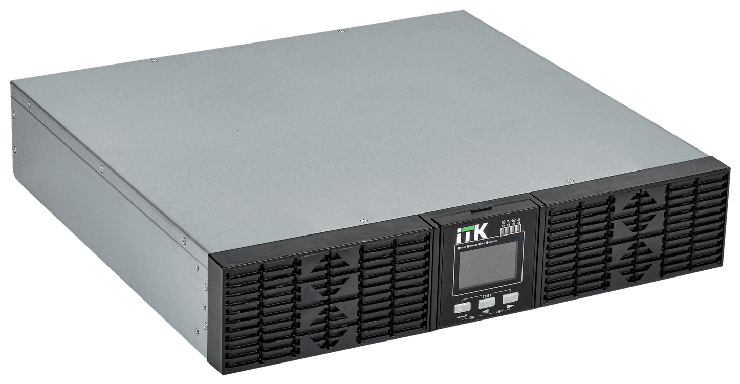 Источник бесперебойного питания Online Rackmount 1000 ВА/1000 Вт, однофазный с LCD дисплеем 24VDC с АКБ 2U 2х9AH