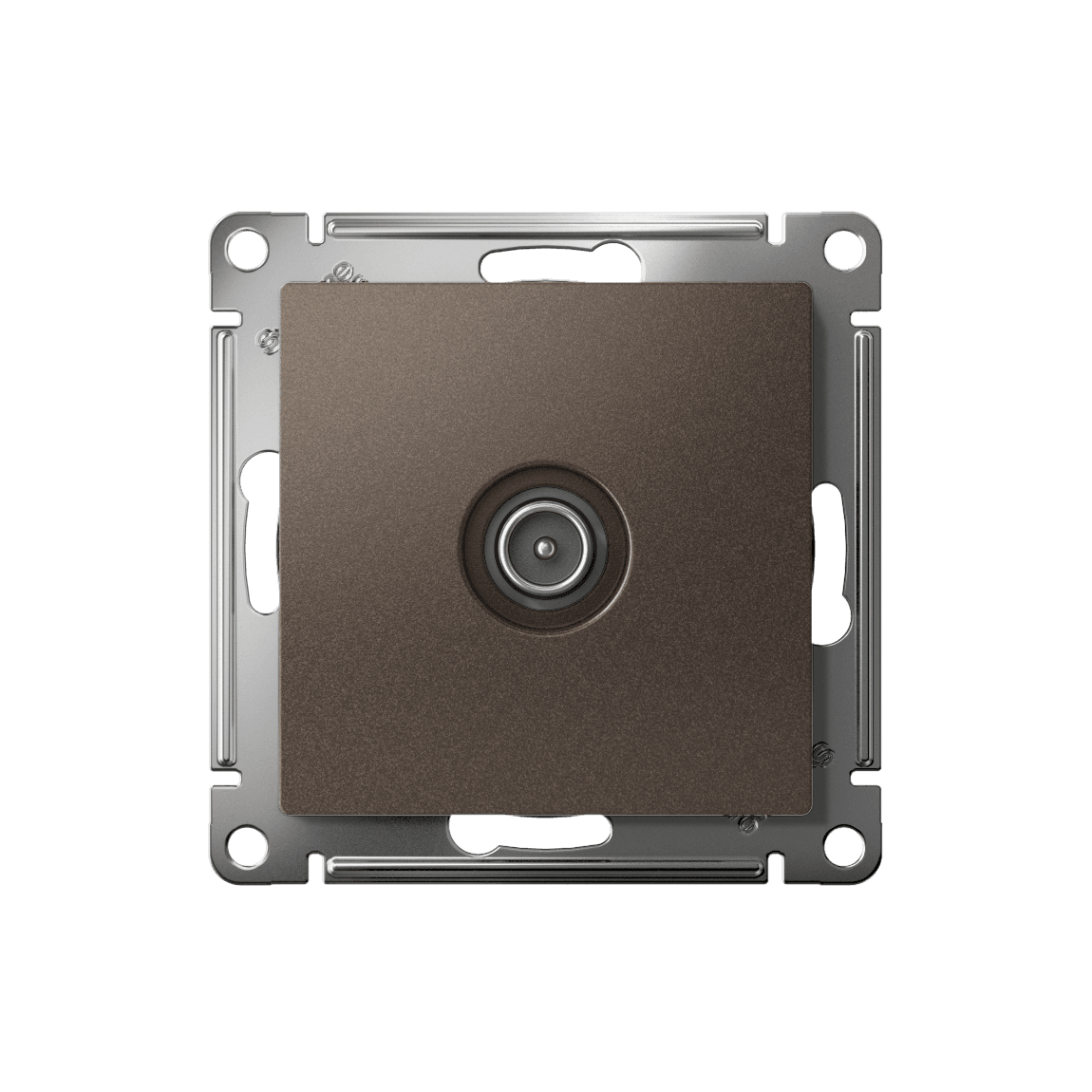 Розетка ATLASDESIGN TV оконечная 1DB механизм мокко