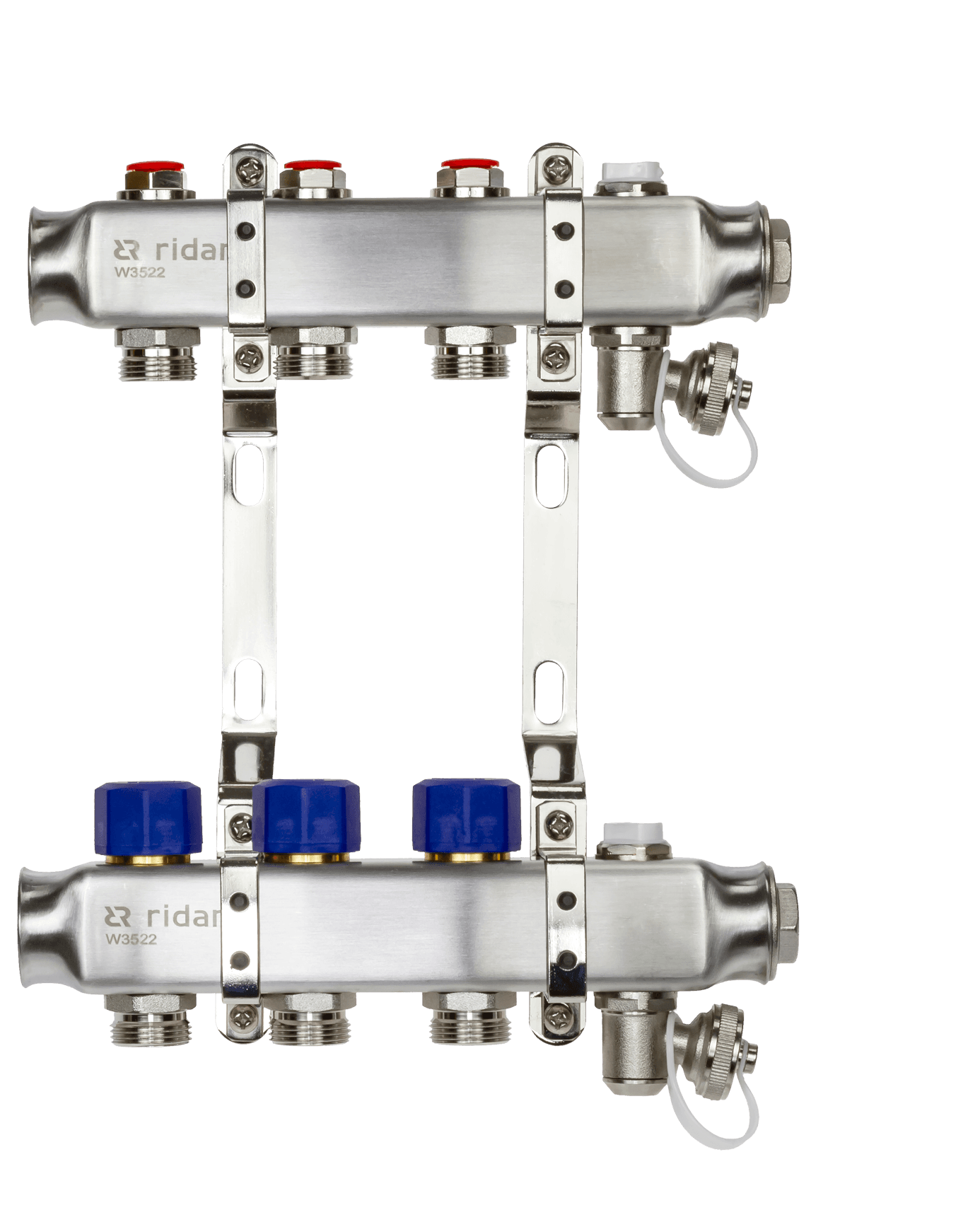 Коллекторная группа SSM-3R set 3 контура 1'X3/4' с термостатическими клапанами и кронштейнами