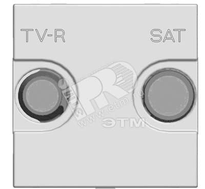Zenit Розетка телевизионная TV-R-SAT оконечная с накладкой серебро