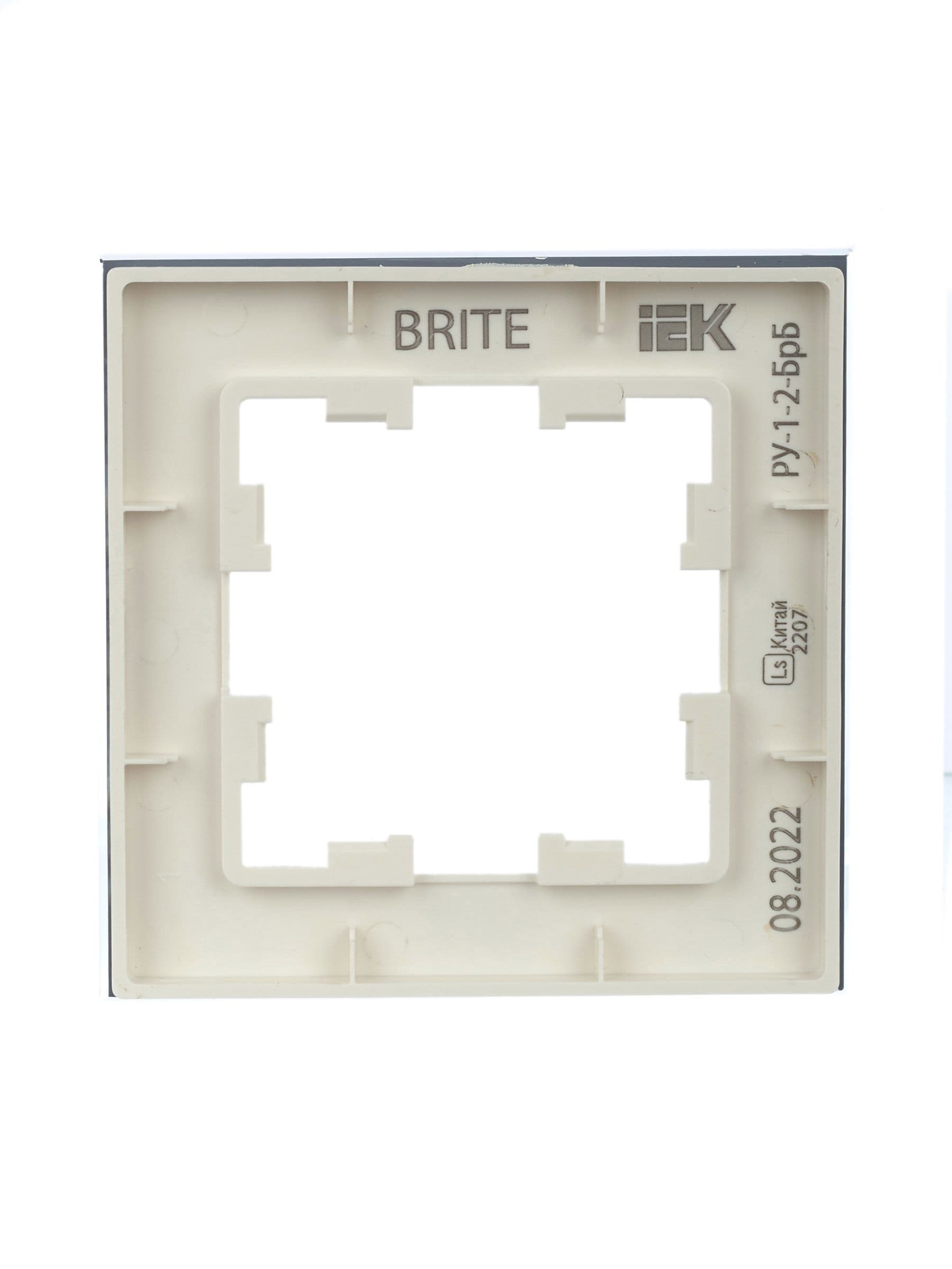 BRITE Рамка 1 -местная РУ-1-2-БрБ стекло белый