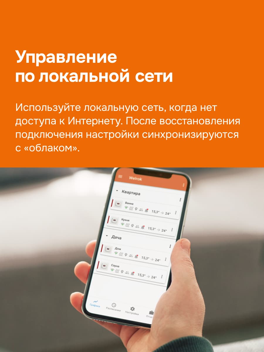 Терморегулятор для теплого пола умный, сенсорный, белый