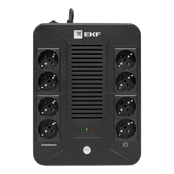 Источник бесперебойного питания E-Power Home 1000 ВА, 600Вт,8хSchuko,USB,RJ45