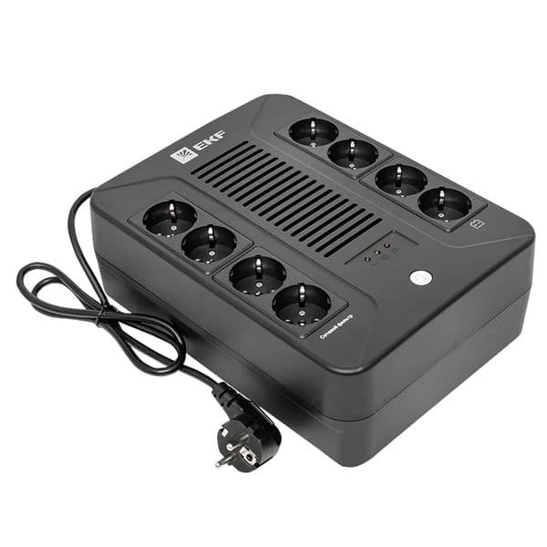 Источник бесперебойного питания E-Power Home 1000 ВА, 600Вт,8хSchuko,USB,RJ45