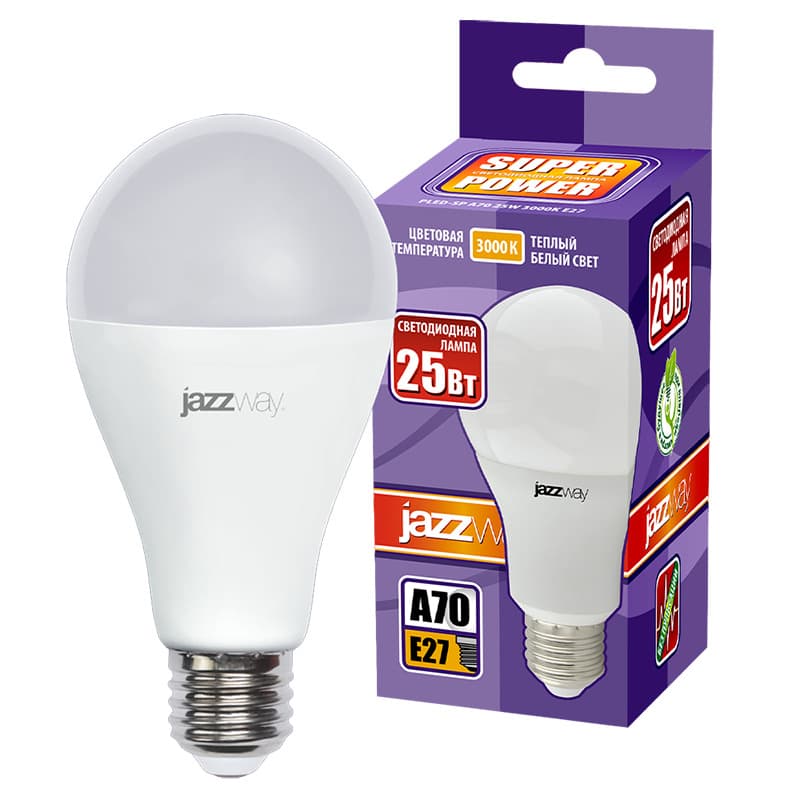 Лампа светодиодная LED 25w 3000K E27 груша 230/50