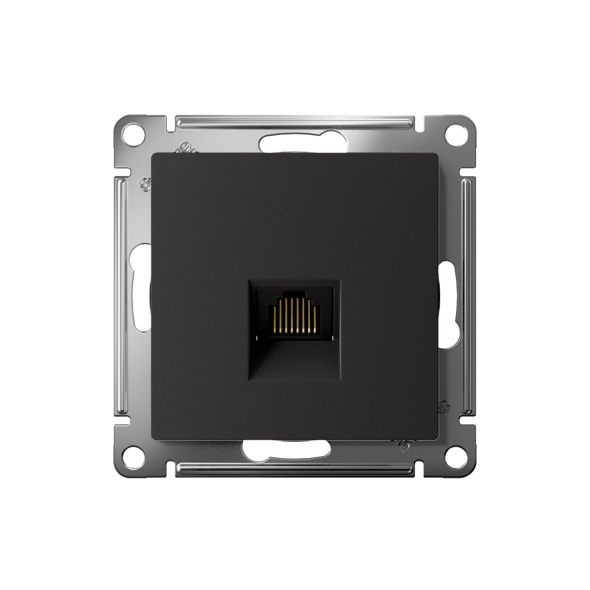 ATLASDESIGN РОЗЕТКА компьютерная RJ45, кат. 6A, механизм, КАРБОН