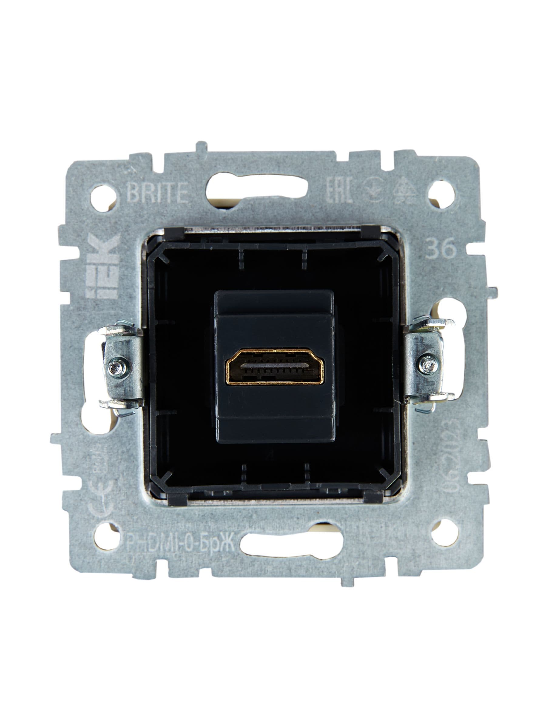 BRITE Розетка HDMI РHDMI-0-БрЖ жемчуг