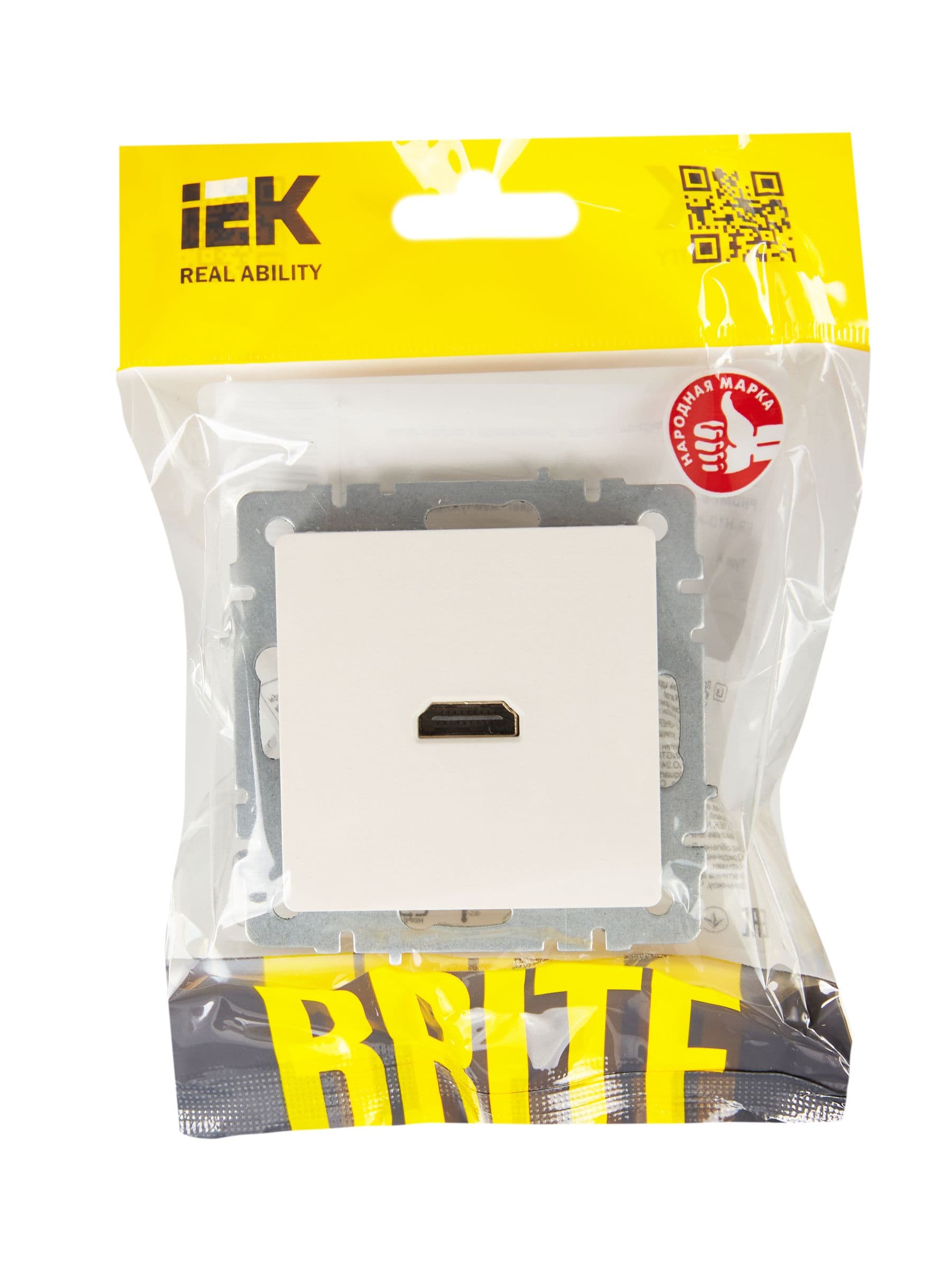 BRITE Розетка HDMI РHDMI-0-БрЖ жемчуг