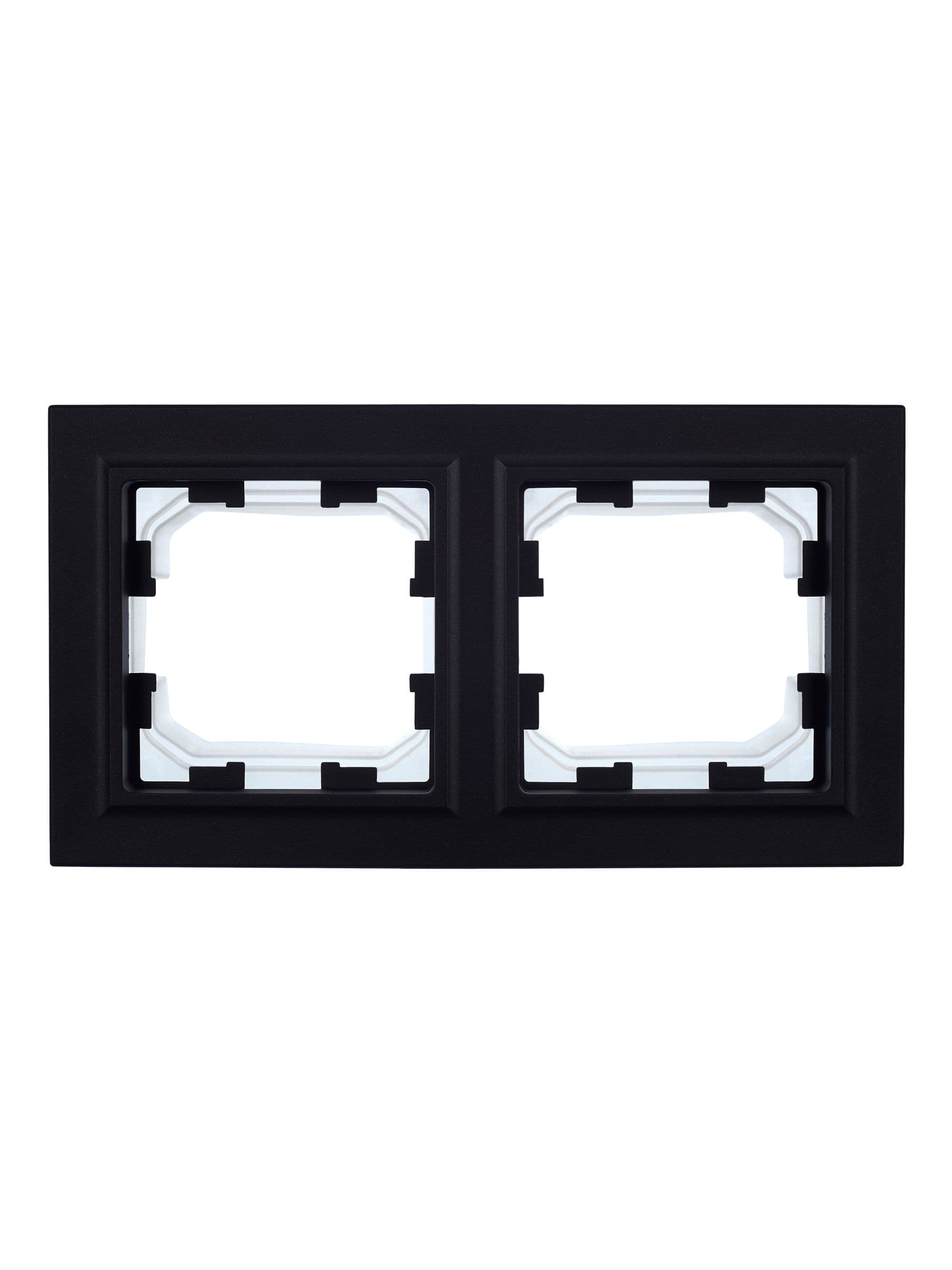 BRITE Рамка 2-местная IP44 РУ-2-БрЧ-44 черный IEK