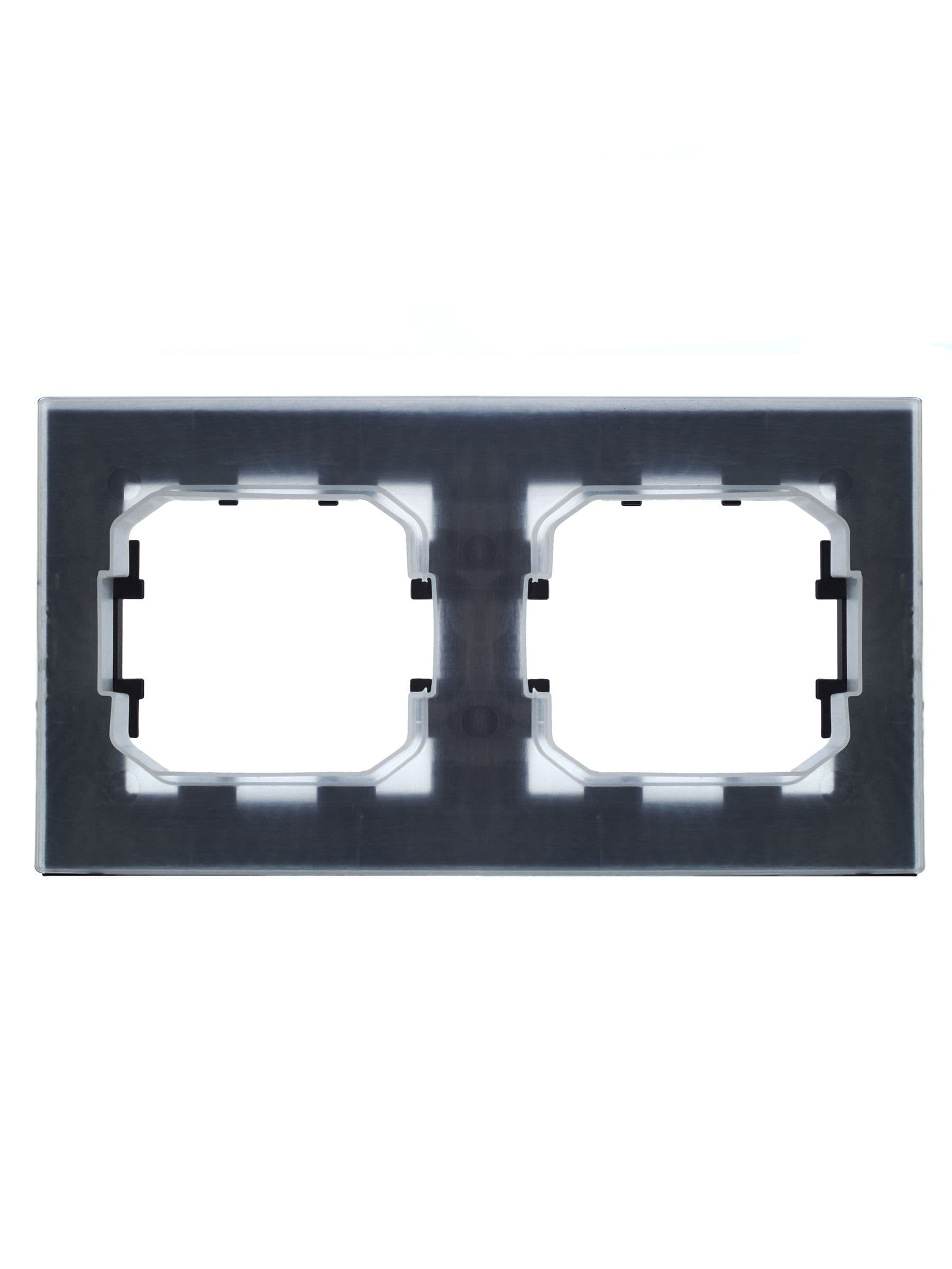 BRITE Рамка 2-местная IP44 РУ-2-БрЧ-44 черный IEK