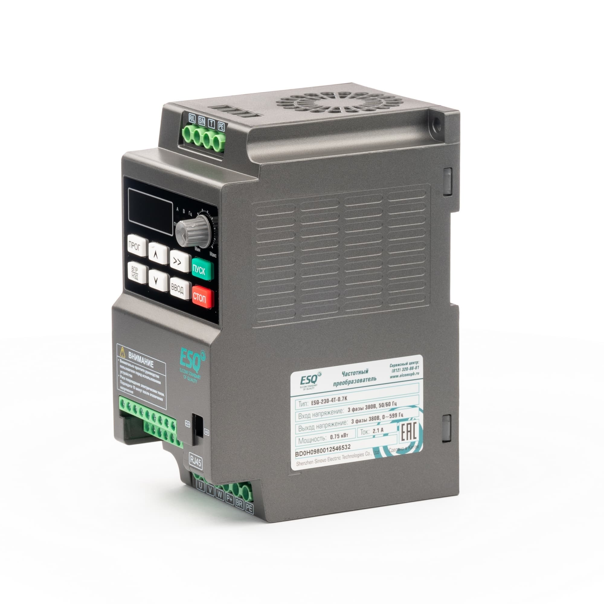 Преобразователь частоты ESQ-230-4T-0.7K 0.75 кВт, 380В