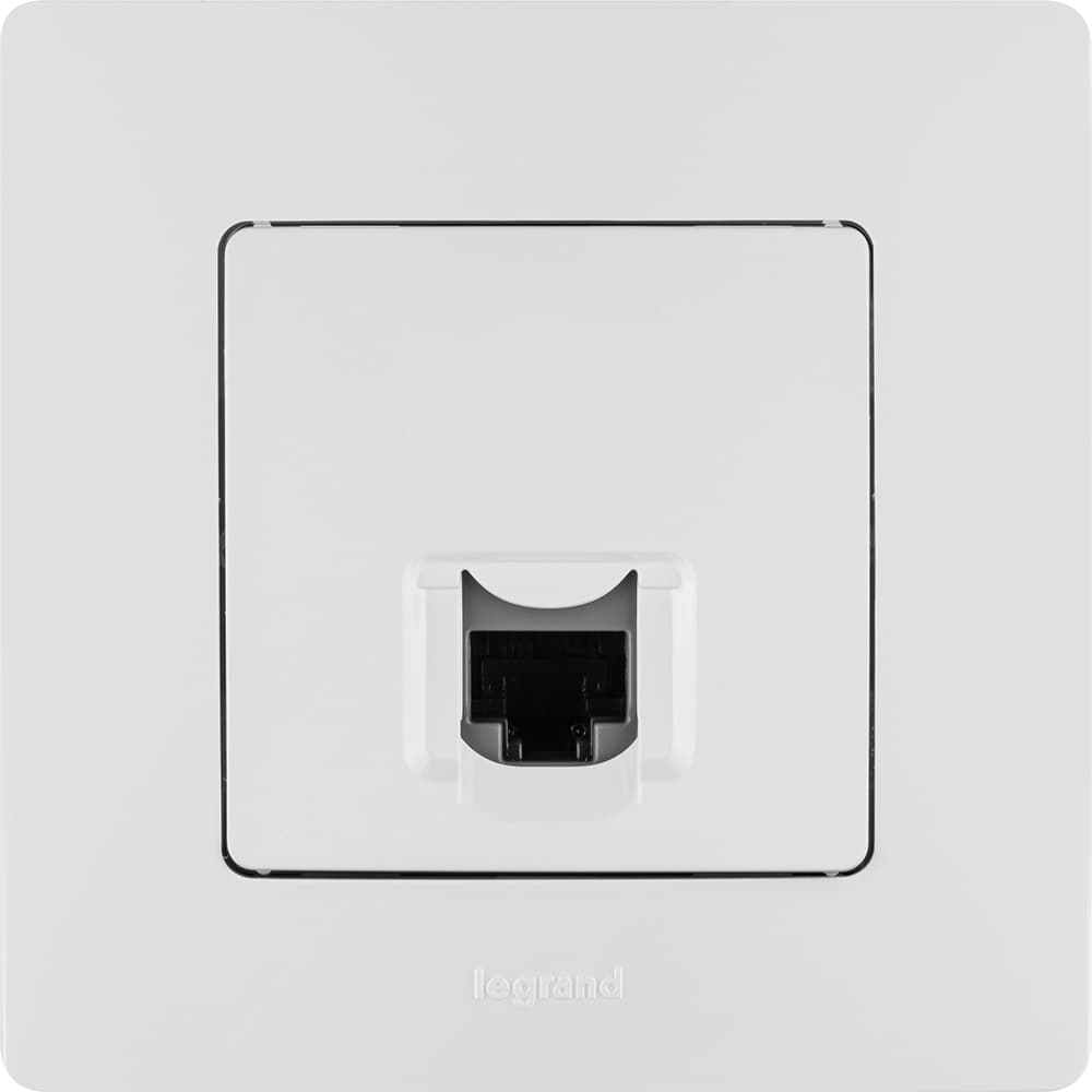 Розетка компьютерная RJ45 категория 5Е UTP белый ETIKA