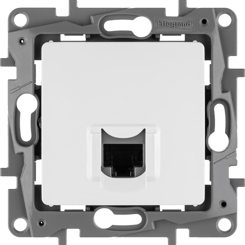 Розетка компьютерная RJ45 категория 5Е UTP белый ETIKA