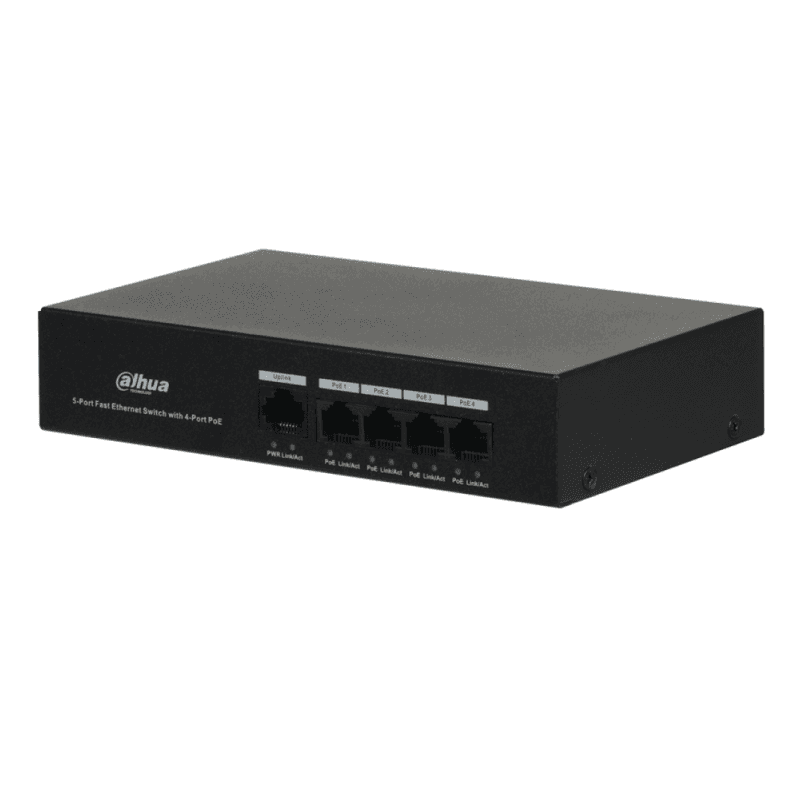 Коммутатор неуправляемый 4x100Мбит/с (RJ45 с PoE+,PoE++), 2x1Гбит/с (RJ45) 60Вт