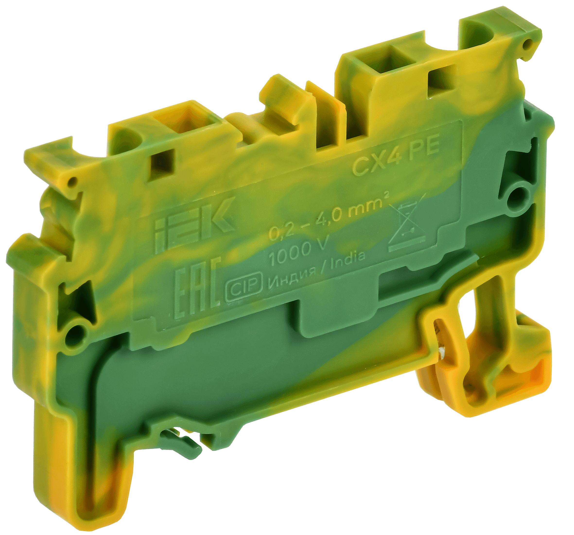 ARMAFIX Клемма пружинная CX4 PE 4мм2 проходная заземляющая IEK