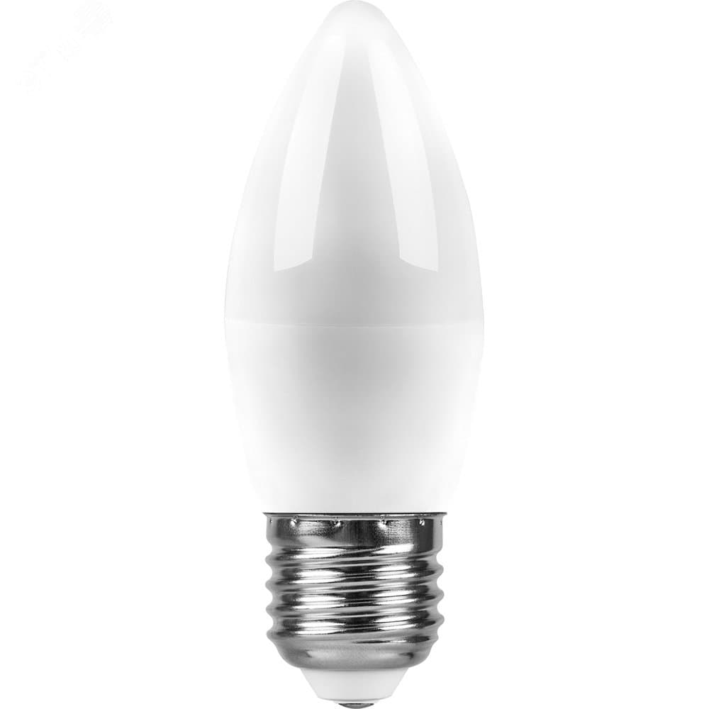 Лампа светодиодная LED 13вт Е27 белый матовая свеча