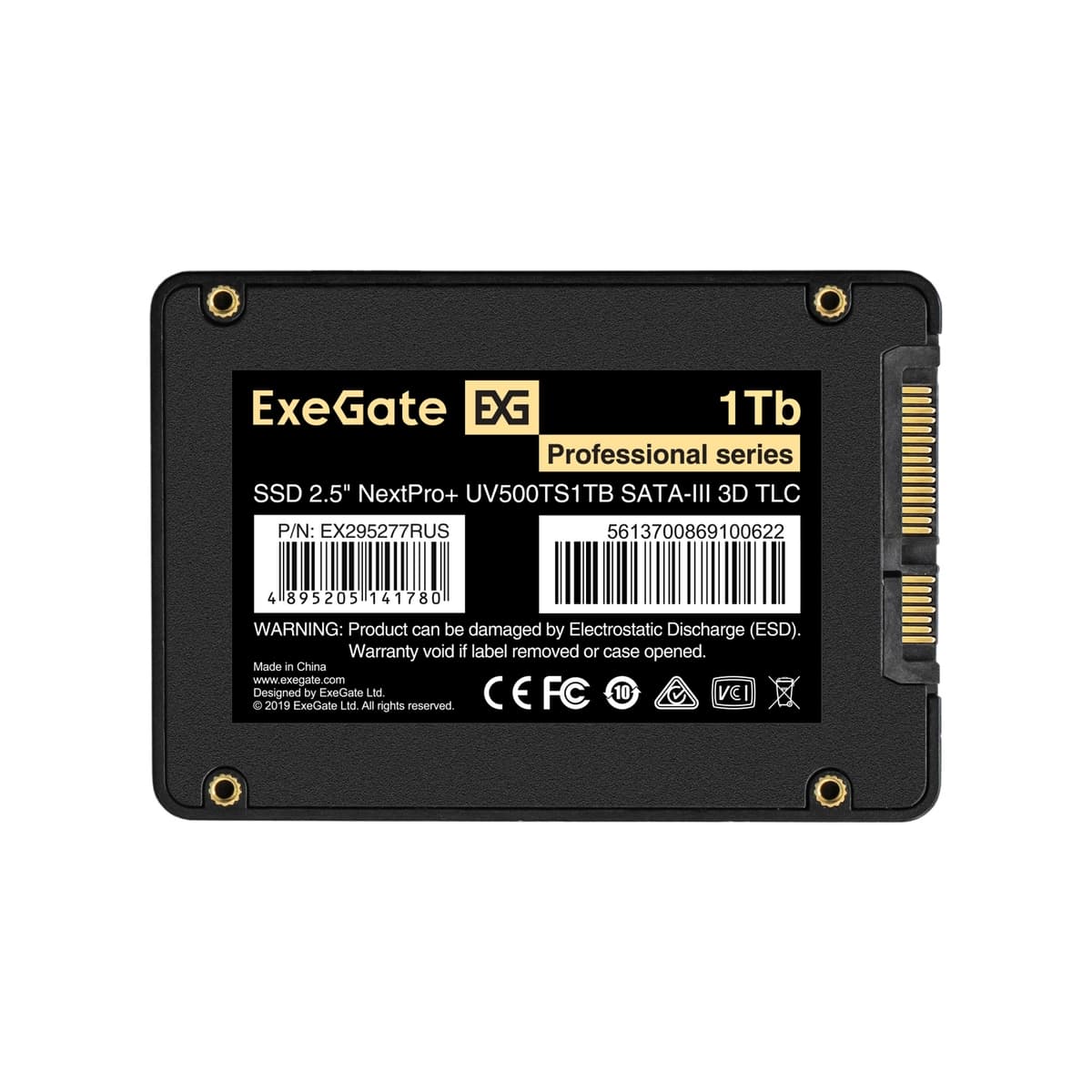 Накопитель SSD 2.5'' 1 ТБ, NextPro+ UV500, SATA III, 3D TLC, до 560/510 МБ/с