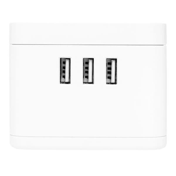 Удлинитель Куб 2 гнезда 3USB 2,4А+зарядное устройство 1,3 метра 1мм2