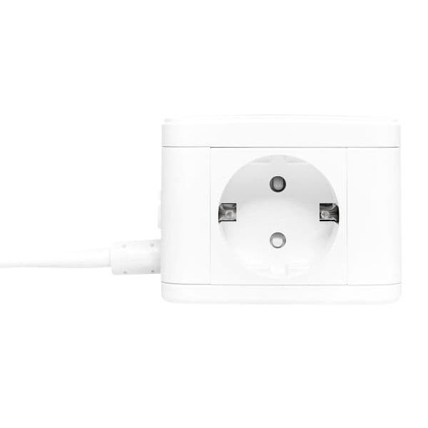 Удлинитель Куб 2 гнезда 3USB 2,4А+зарядное устройство 1,3 метра 1мм2