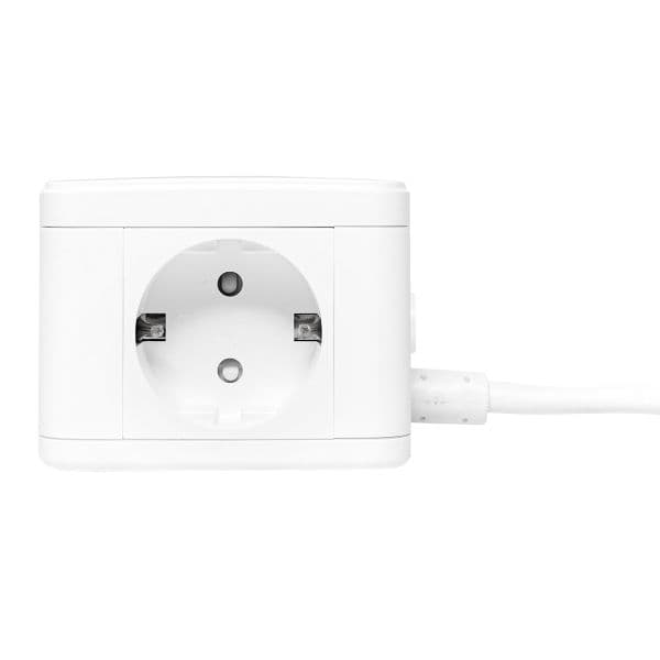 Удлинитель Куб 2 гнезда 3USB 2,4А+зарядное устройство 1,3 метра 1мм2