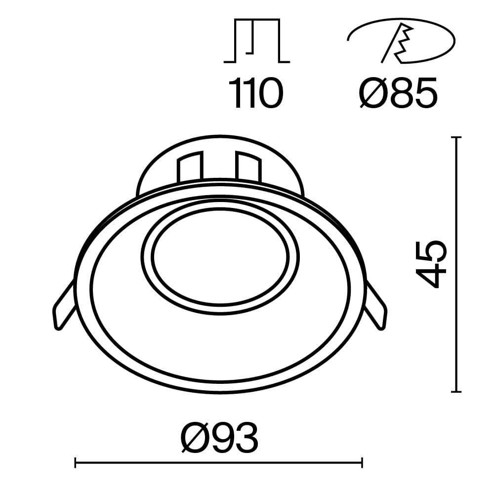 Светильник встраиваемый Серия - 270 GU10х1 10Вт IP 20