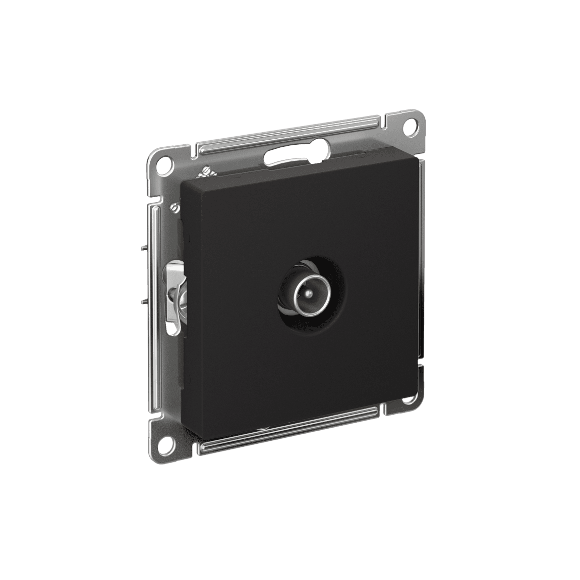 Розетка ATLASDESIGN TV оконечная 1DB механизм карбон