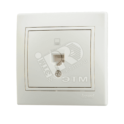 MIRA Розетка компьютерная RJ45x1 бежевая