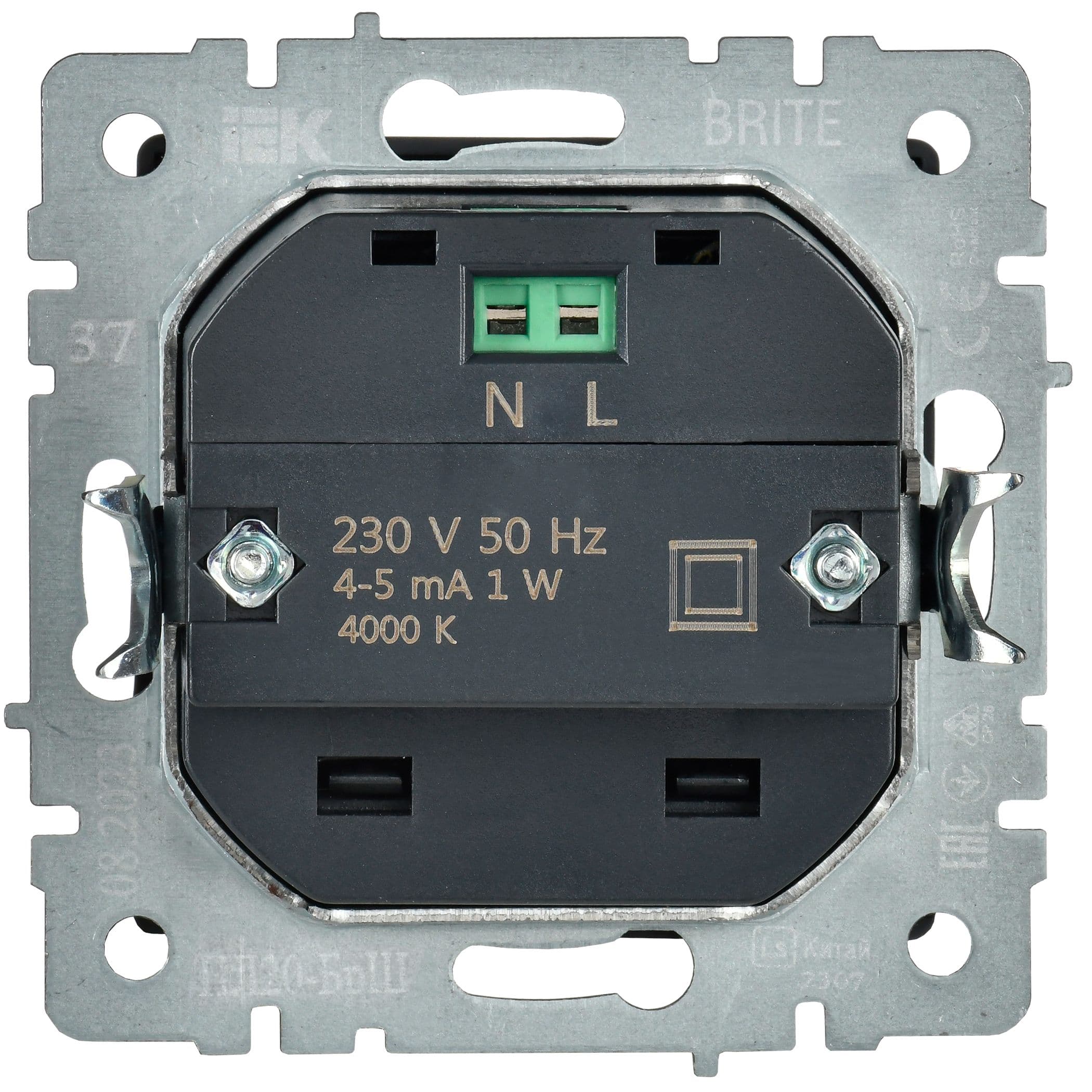 BRITE Подсветка светодиодная встраиваемая ПЛ20-БрШ шампань
