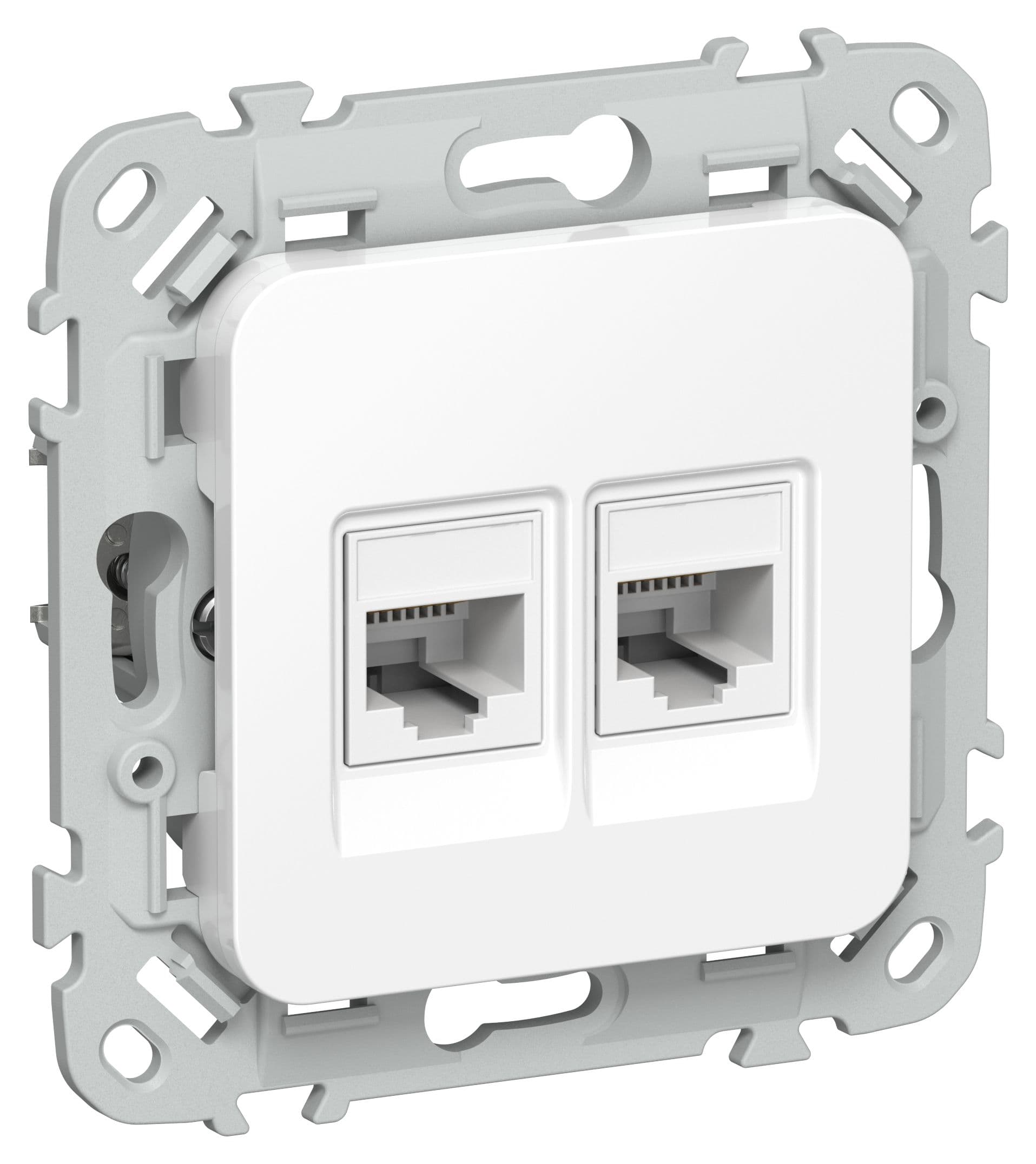 FLITE Розетка 2-местная компьютерная RJ45 категория 5Е UTP РК5е-2-0-ФлБ белый IEK