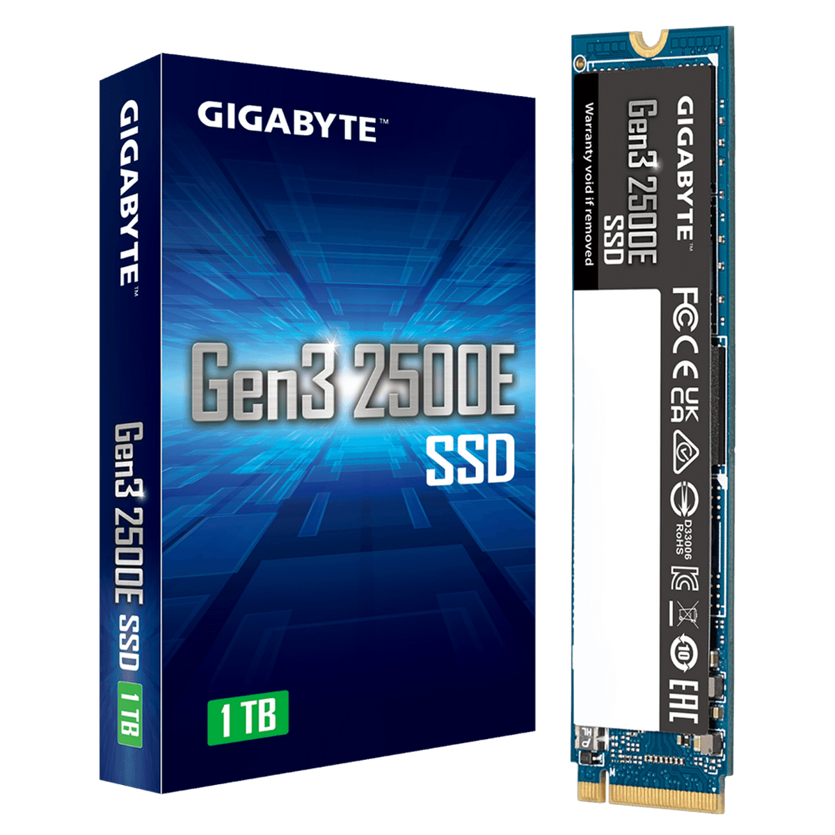 Накопитель SSD M.2 2280 1TB Gen3 2500E, PCIe 3.0  x4, NVMe 1.3
