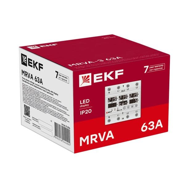Реле напряжения и тока с дисплеем MRVA 63A