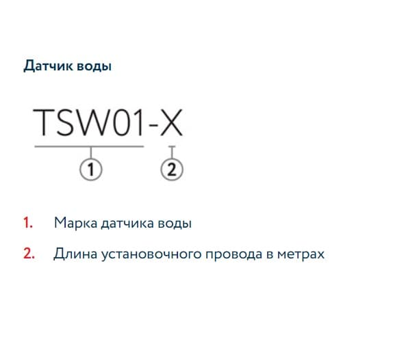 Датчик воды TSW01-10,0