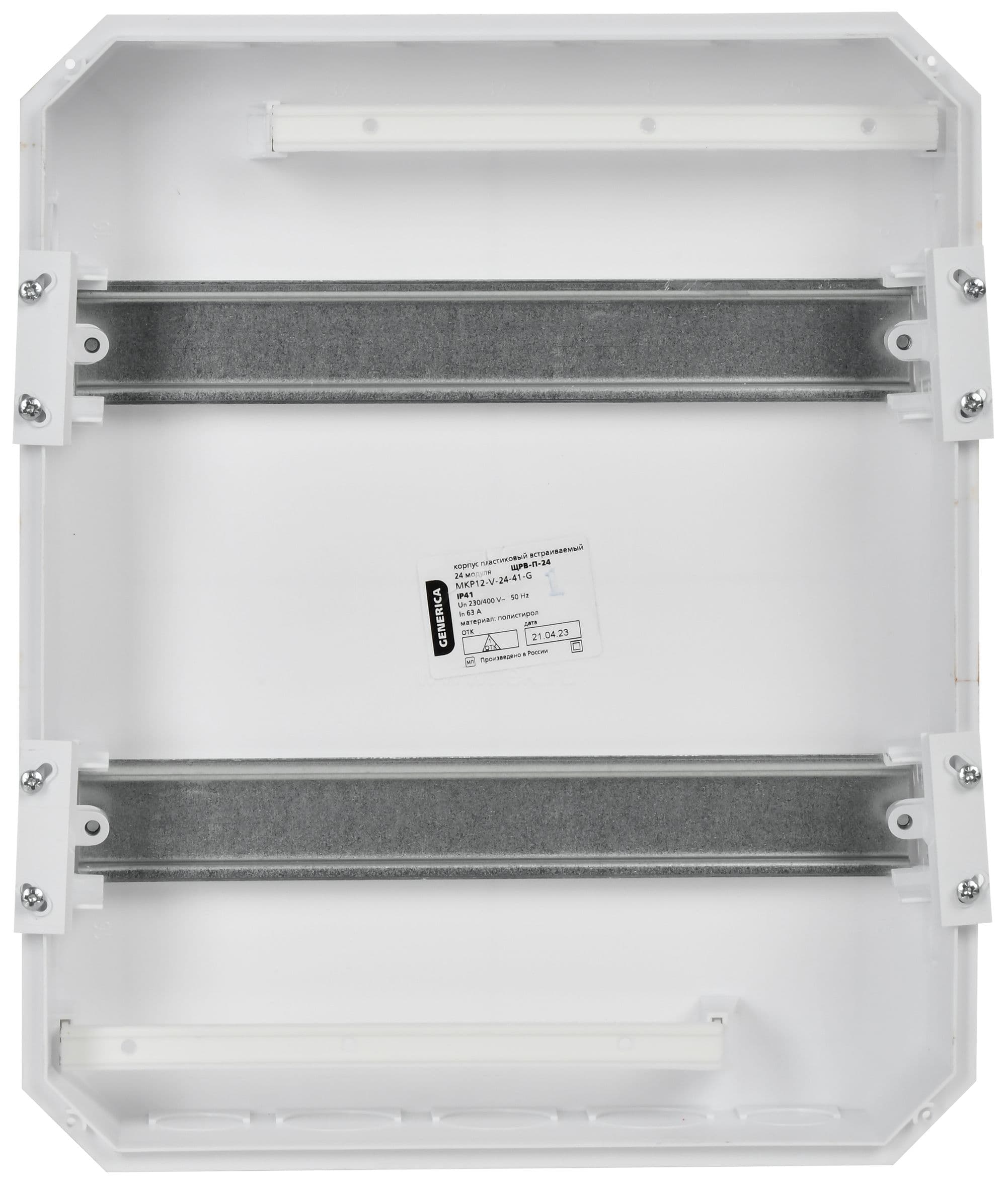 Корпус пластиковый ЩРВ-П-24 черная прозрачная дверь IP41 GENERICA