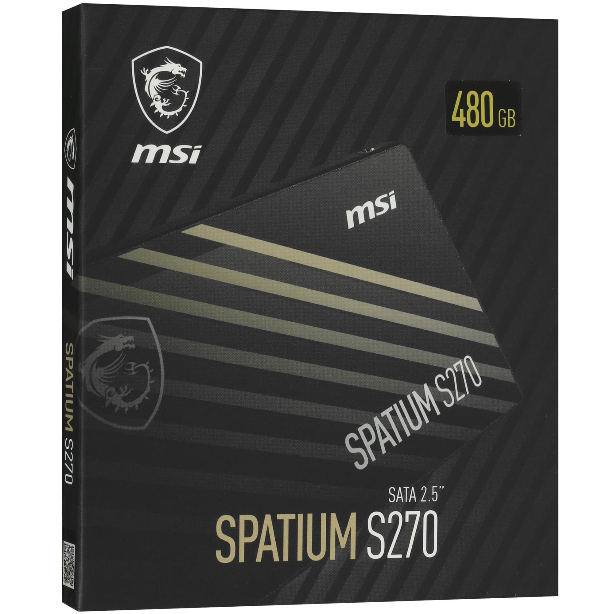 Накопитель SSD 2.5'' 480GB SPATIUM S270, SATAIII, 3D NAND, 500/450 Мб/с
