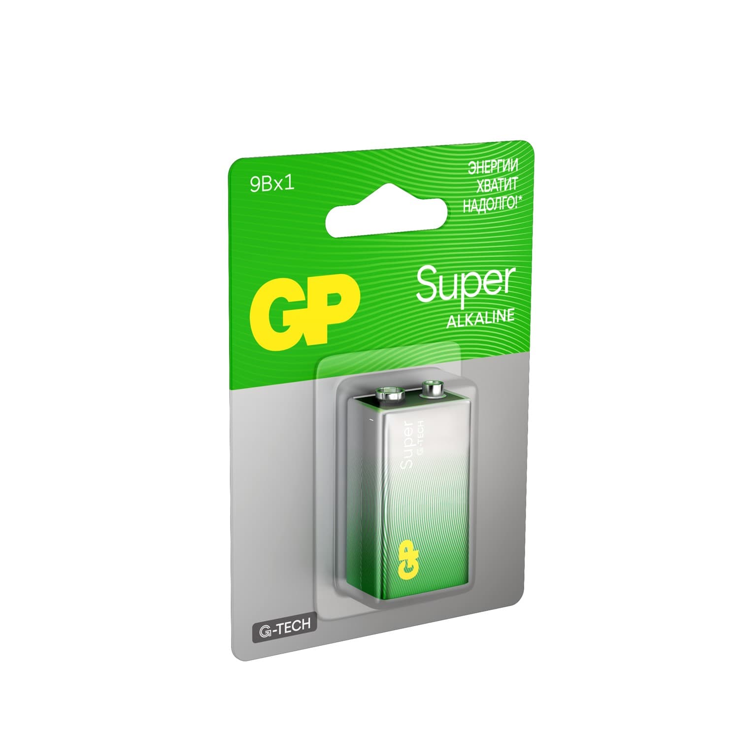 Батарейка алкалиновая GP Super Alkaline G-Tech 9V Крона - 1 шт. на блистере