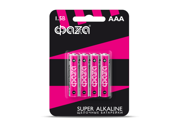 Элемент питания LR03 (AAA) Super Alkaline блистер, 4 шт.