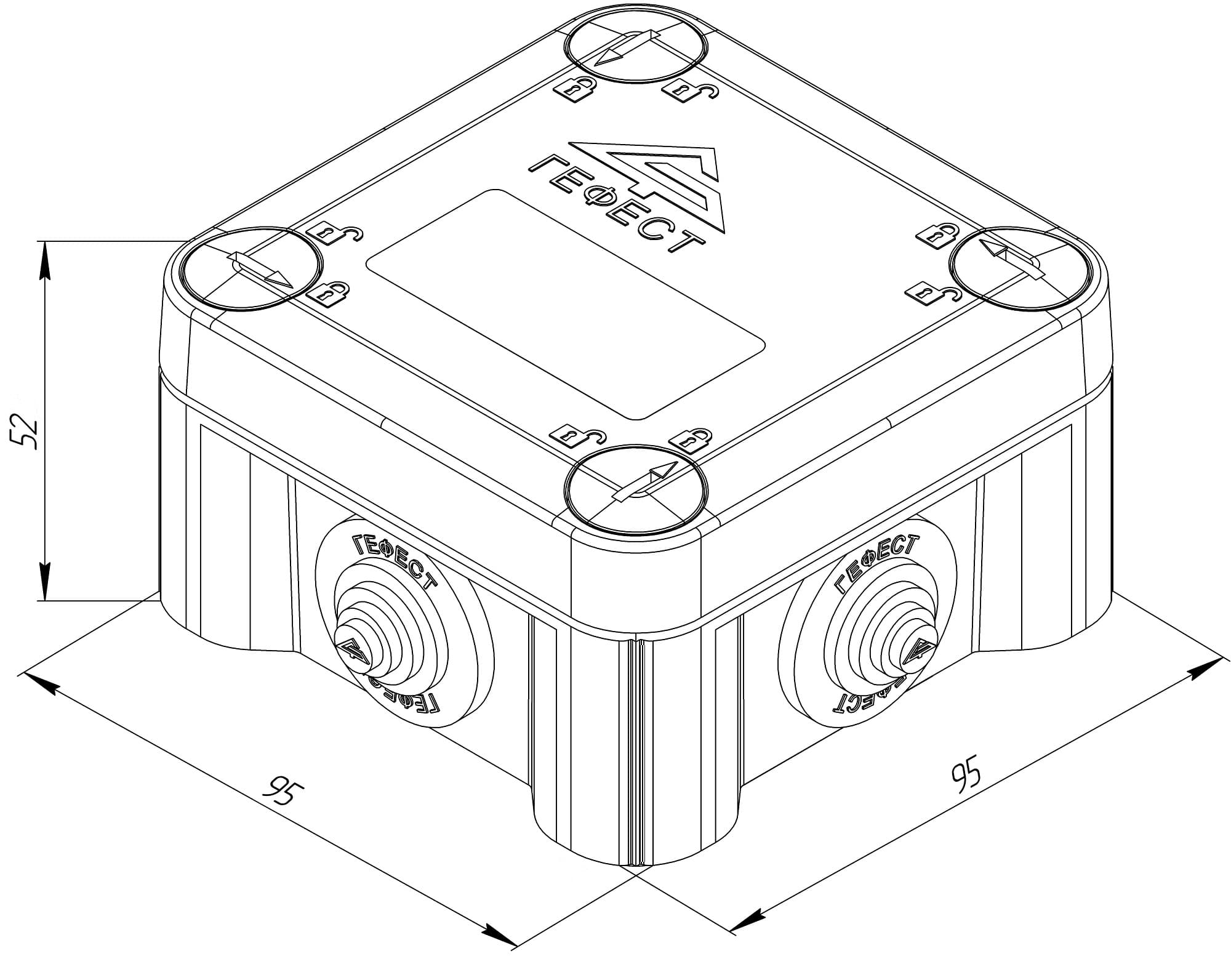 Коробка монтажная КМ-1010(П)-IP55