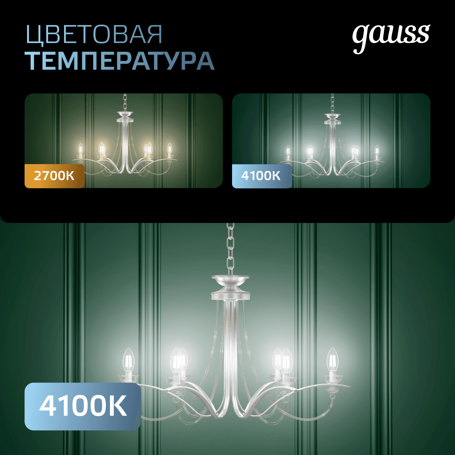 Лампа светодиодная филаментная LED 22 Вт 2100 лм 4100К А70 груша нейтральный E27 AC 220В прозрачная колба Black Filament