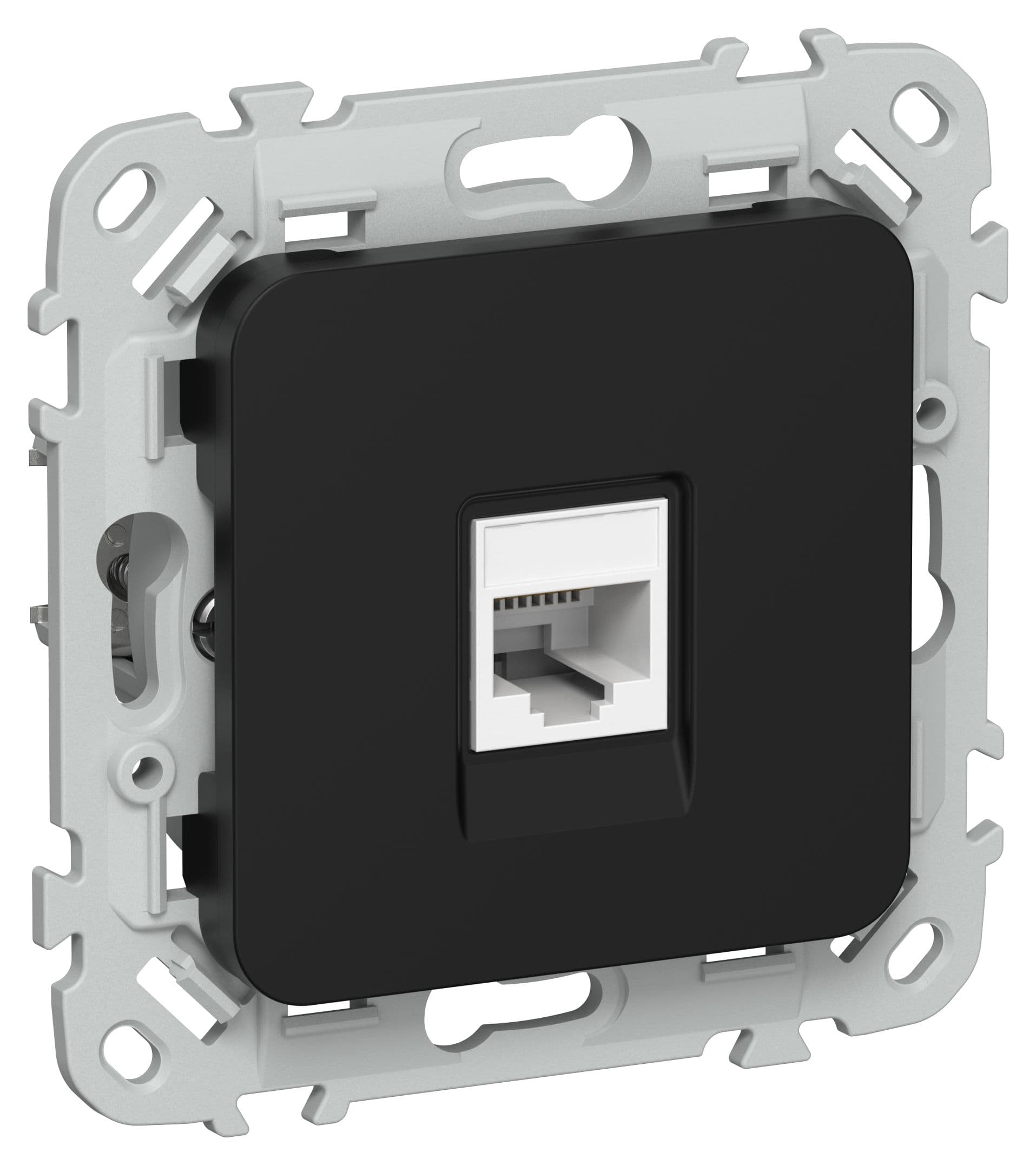 FLITE Розетка компьютерная RJ45 категория 6 UTP РК6-1-0-ФлЧ черный IEK