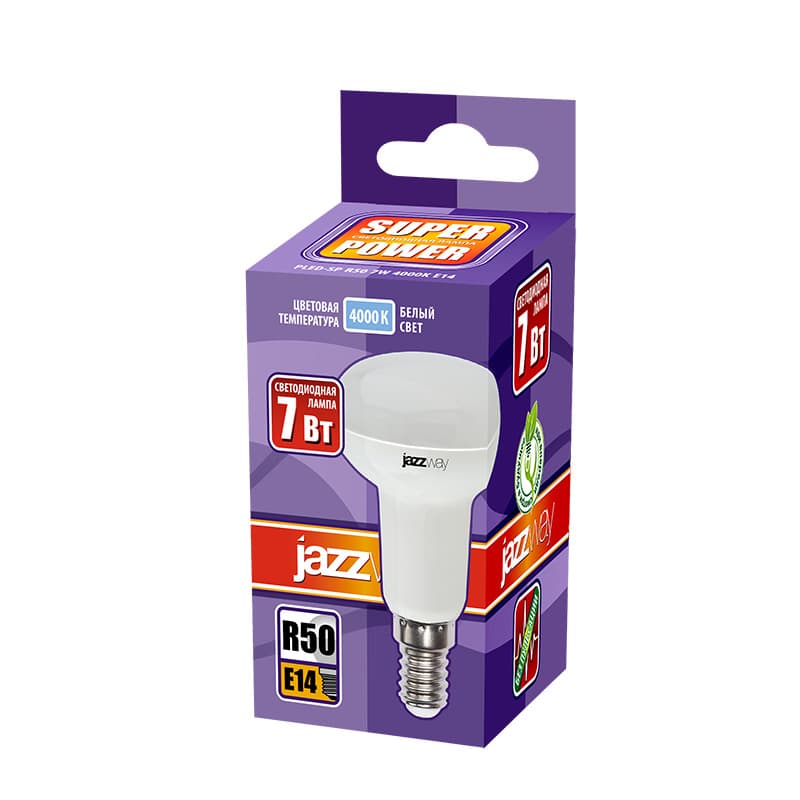 Лампа светодиодная LED 7w 4000K E14 зеркальная 230/50
