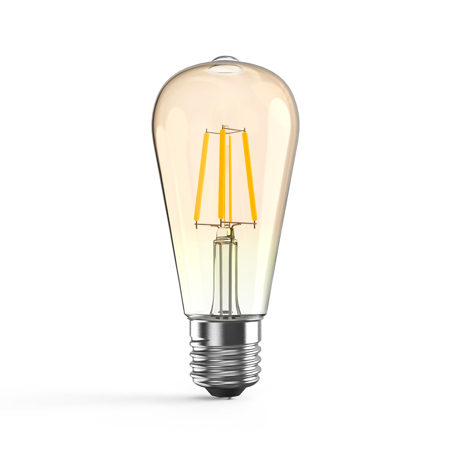 Лампа светодиодная филаментная LED 6 Вт 550 лм 2400К ST64 теплый E27 AC 220В золотистая колба Black Filament
