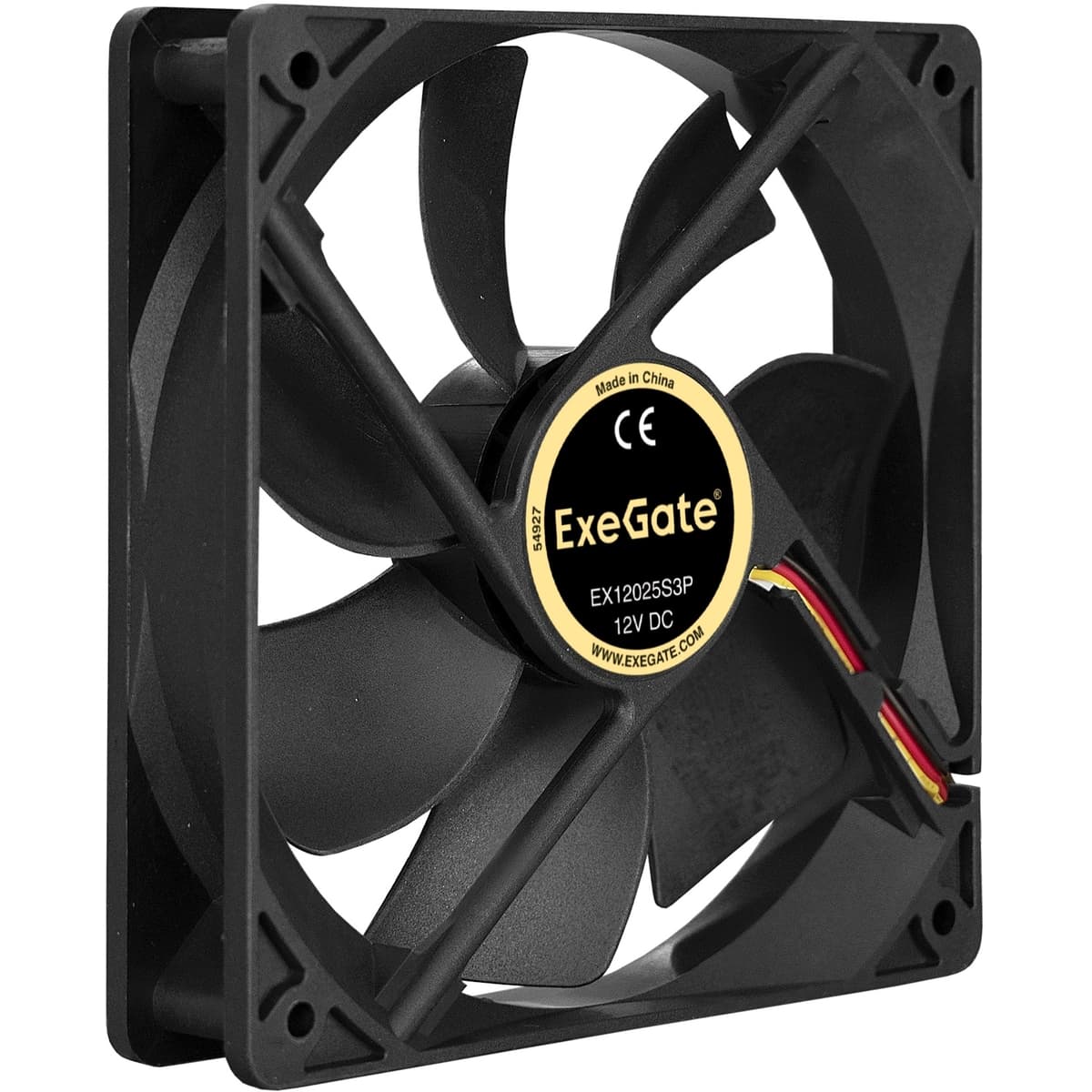Вентилятор для корпуса 12В DC, 120x120x25 мм, 3pin, 1500RPM, 24dBA, подшипник скольжения