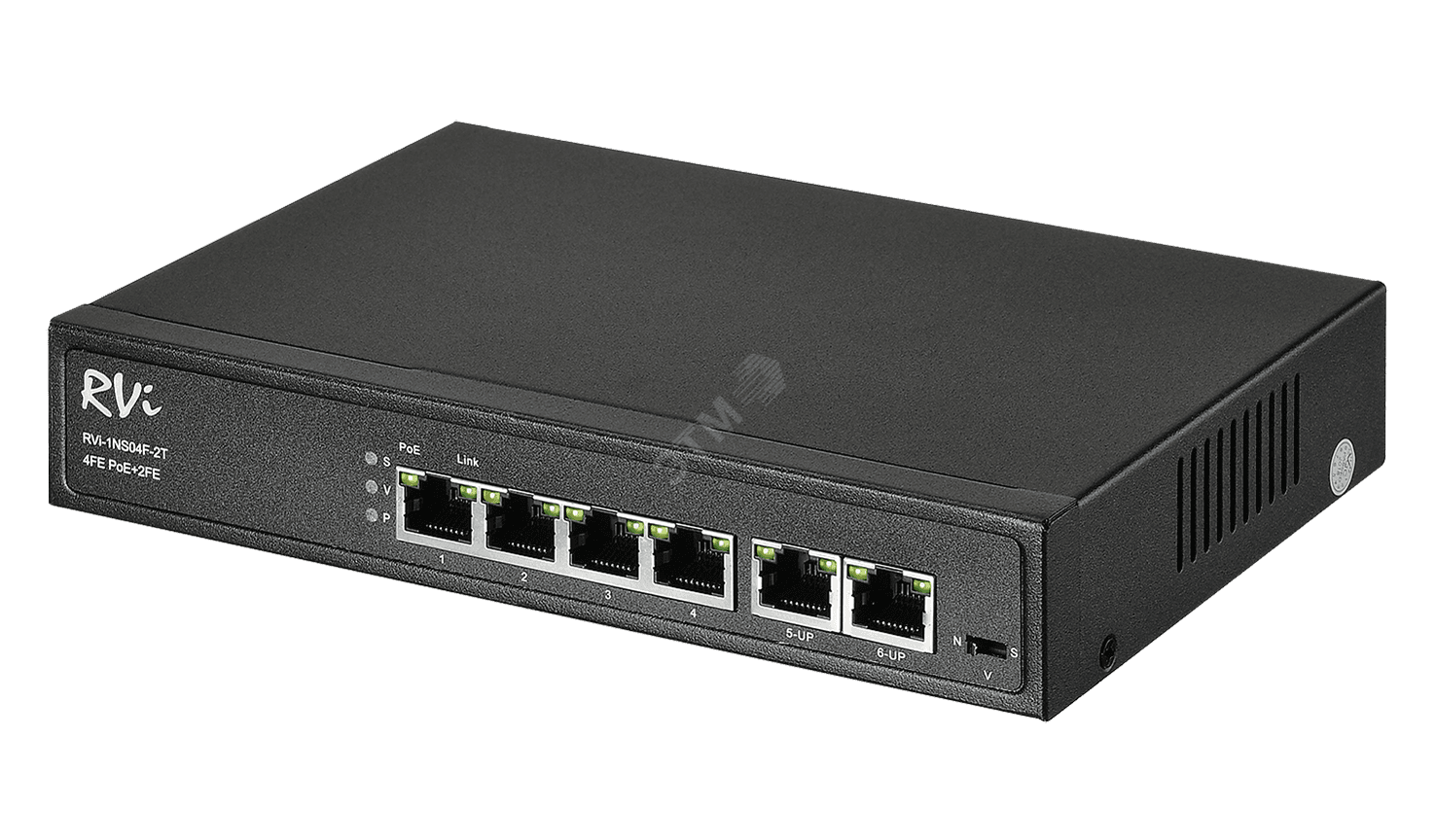Коммутатор неуправляемый 6 портов RJ45 10 100 Мб/с PoE 65Вт