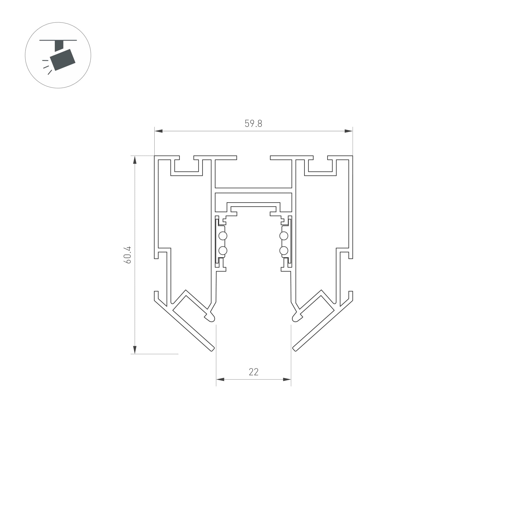 Блок питания ARV-DR60-24 (24V, 2.5A, 60W) (ARL, IP20 DIN-рейка)