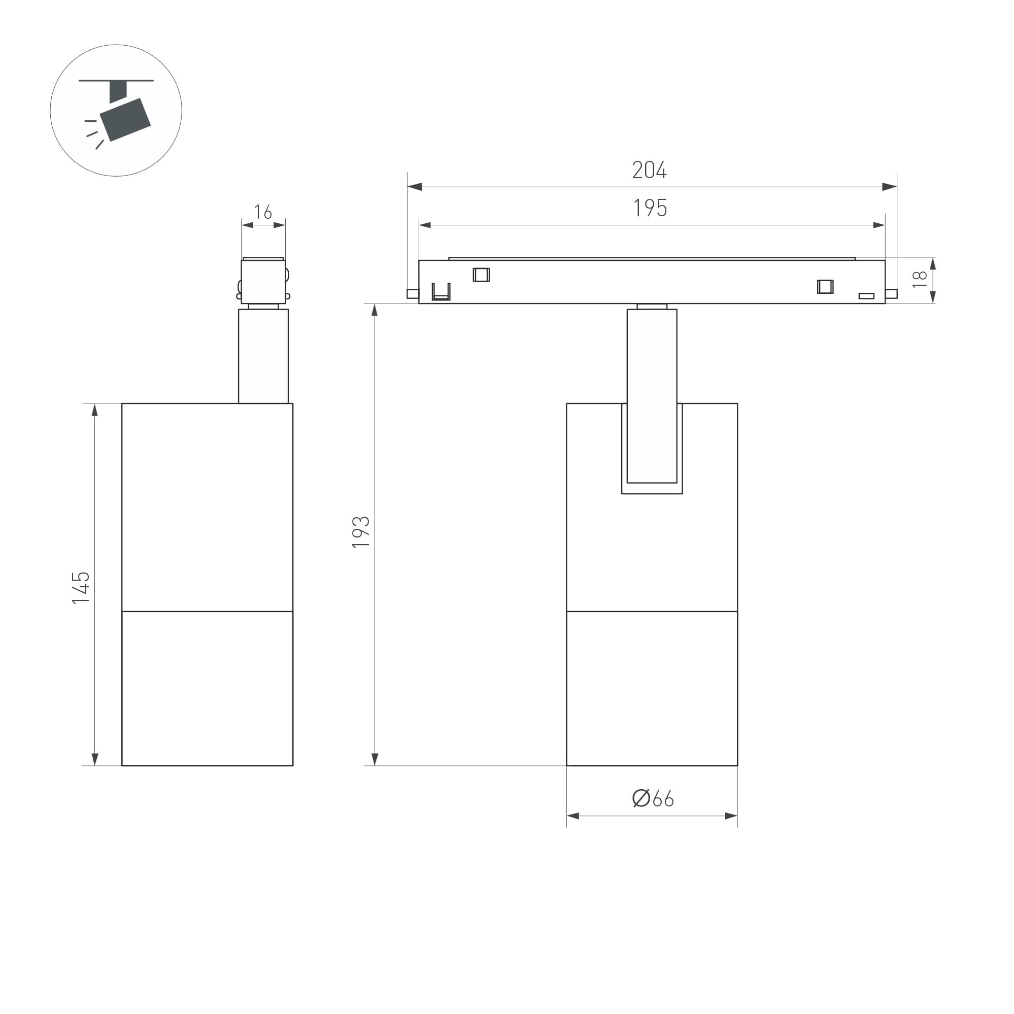 Блок питания ARV-DR60-24 (24V, 2.5A, 60W) (ARL, IP20 DIN-рейка)