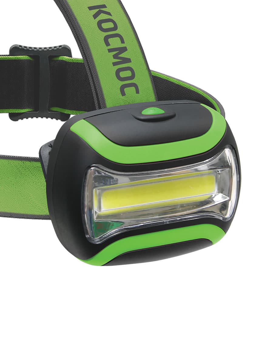 Фонарь налобный, 3W COB LED, 3 батарейки АА, 180Лм