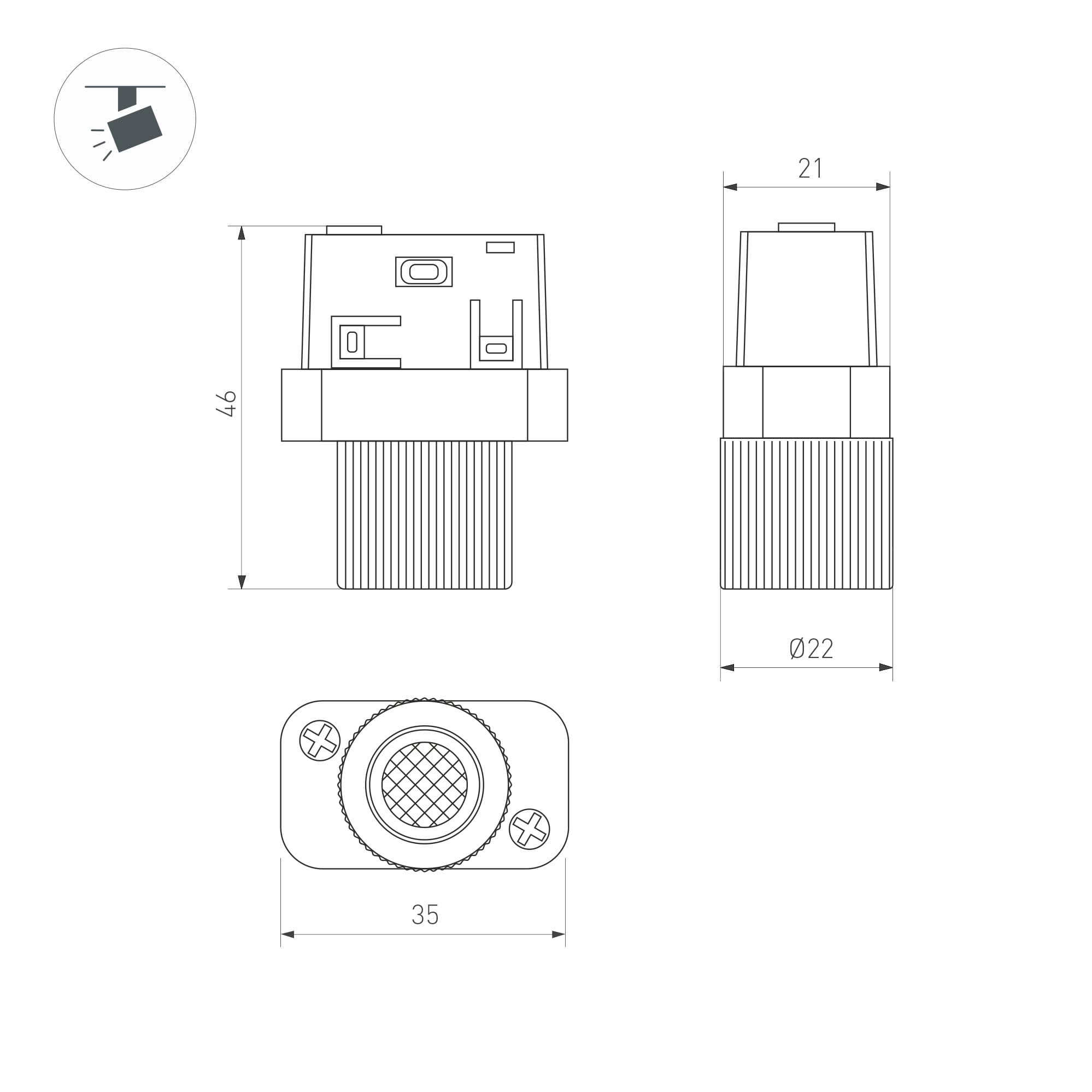 Экран SL-W15-2000 OPAL (ARL, Пластик)