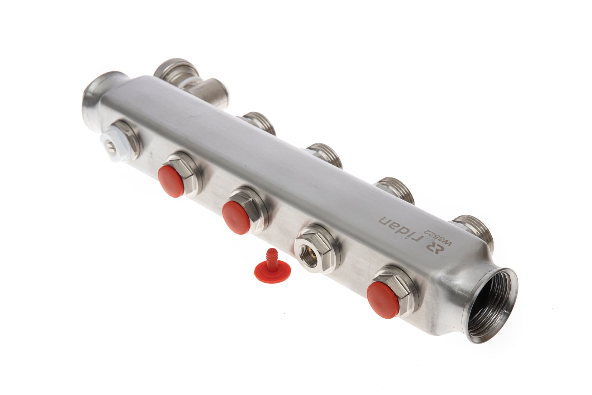 Коллекторная группа SSM-10R set 10 контуров 1'X3/4' с термостатическими клапанами и кронштейнами